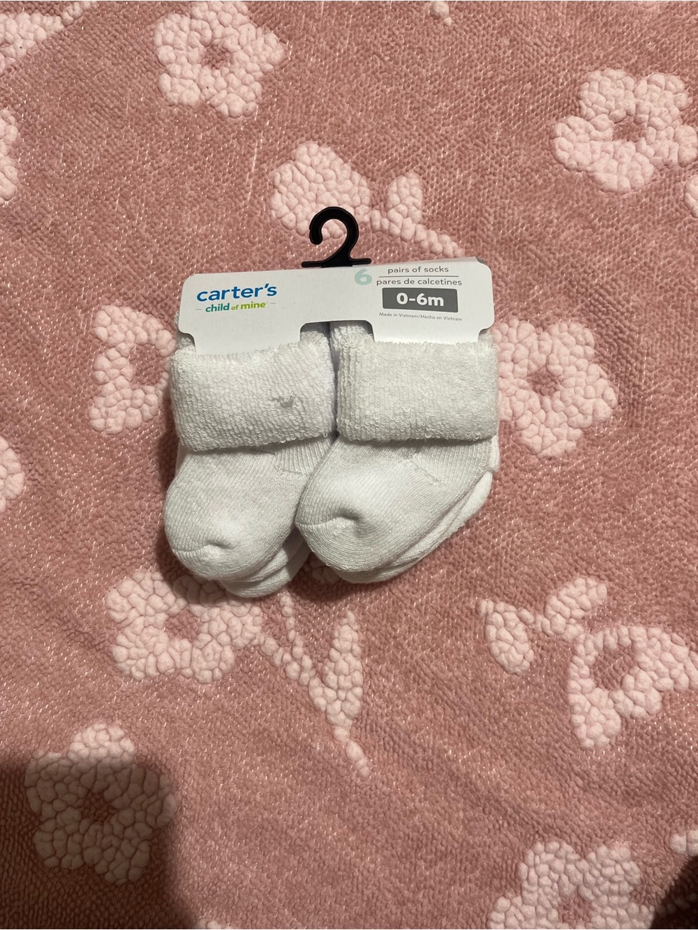 Carter's White Fold-Over Cuff Infant Socks